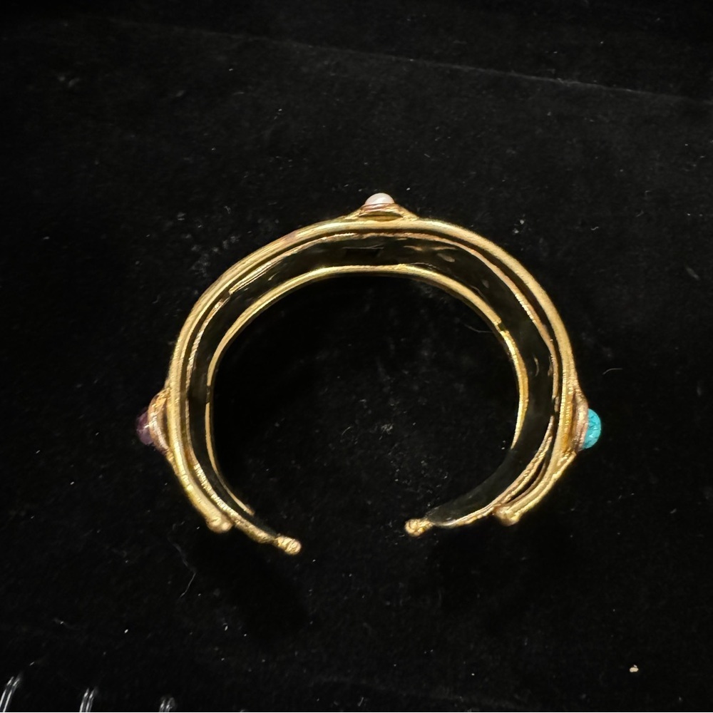 Stone Pearl Bangle Bracelet - Picture 5 of 13
